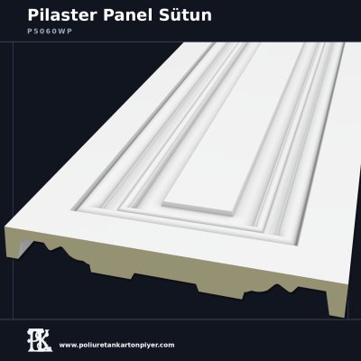 Poliüretan Düz Yüzeyli Pilaster Sütun Paneli 61x240 cm