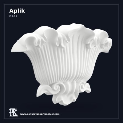 Poliüretan Klasik Dalgalı Motifli Dekoratif Aplik 9x36x25 cm