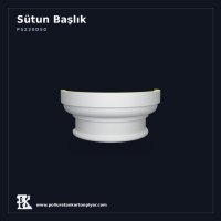 Poliüretan Kartonpiyer Yarım Sütun Başlığı - Düz Hatlı Klasik 14x28 cm
