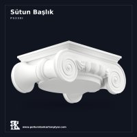 Poliüretan Kartonpiyer Klasik İyon Sütun Başlığı 36x47 cm
