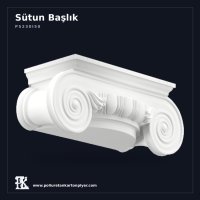 Poliüretan Kartonpiyer Dekoratif İyon Başlık Modeli 18x47 cm