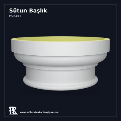 Klasik Kare Formlu Poliüretan Sütun Başlığı 56x56 cm