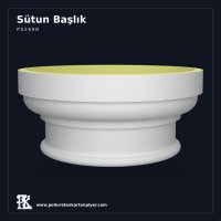 Poliüretan Kartonpiyer Klasik Roma Sütun Başlığı 84x84 cm