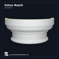 Poliüretan Kartonpiyer Akant Motifli Sütun Başlığı 42x84 cm