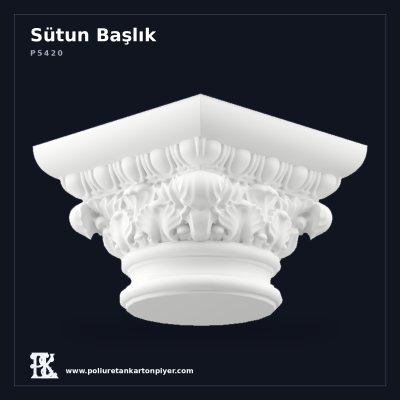 Poliüretan Motifli Sütun Başlığı 36x36 cm