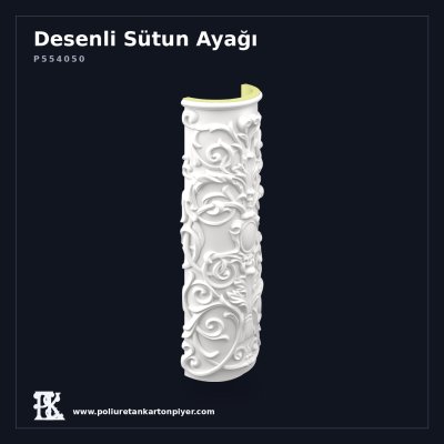 Poliüretan Kabartmalı Yarım Sütun 26x48x136 cm