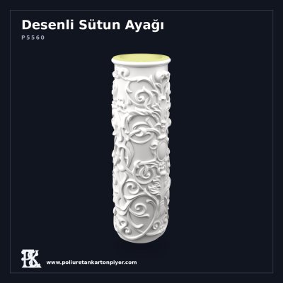 Poliüretan Klasik Desenli Sütun Alt Kaidesi 76x72 cm