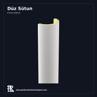 Poliüretan Sade Düz Yarım Sütun Gövdesi 10x20x240 cm