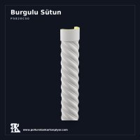 Poliüretan Yarım Burgulu Sütun Kaplama 10x20x260 cm