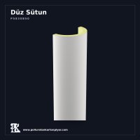 Poliüretan Kartonpiyer Düz Dekoratif Yarım Sütun 30x240 cm