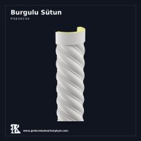Poliüretan Kartonpiyer Helezonik Yarım Sütun 15x30x260 cm