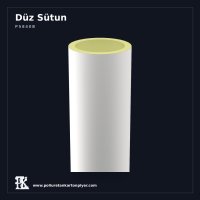 Poliüretan Kartonpiyer Beyaz Pürüzsüz Düz Sütun 40x240 cm