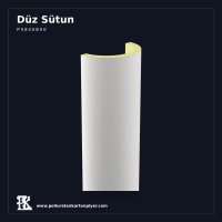 Poliüretan Kartonpiyer Sade Yüzeyli Yarım Sütun 20x40x240 cm