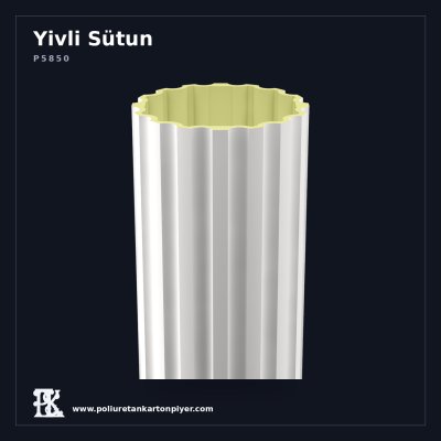 Poliüretan Kanellü Yivli Dekoratif Sütun Gövdesi 50x240 cm