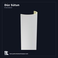 Poliüretan Pürüzsüz Yarım Sütun Duvar Kaplama 25x50x240 cm
