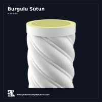Poliüretan Burgulu Sarmal Sütun Dekoratif 60x260 cm
