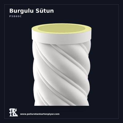 Poliüretan Burgulu Sarmal Sütun Dekoratif 60x260 cm