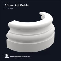 Kavisli Form 13x26x11 cm Yarım Sütun Taban Kaidesi