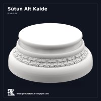 Motifli Klasik Tasarım 35x35x13 cm Sütun Alt Kaidesi