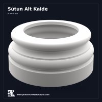 Kademeli Poliüretan Sütun Alt Kaidesi 64x64x28 cm