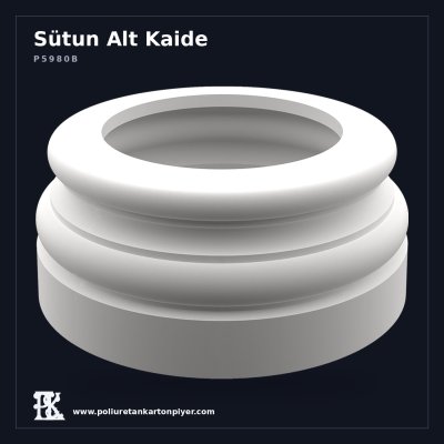 Büyük Boy Kademeli Poliüretan Sütun Alt Kaidesi 97x97x45 cm
