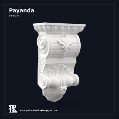 Salyangoz Kıvrımlı Oyma Dekoratif Payanda 11x25x40 cm