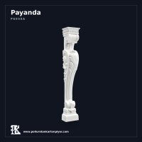 İnce Detaylı Klasik Kabartmalı Dekoratif Payanda 16x15x101 cm