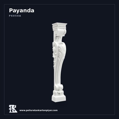 İnce Detaylı Klasik Kabartmalı Dekoratif Payanda 16x15x101 cm