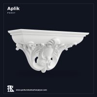 Akantus Yapraklı Duvar Apliği Konsolu 10x34x17 cm