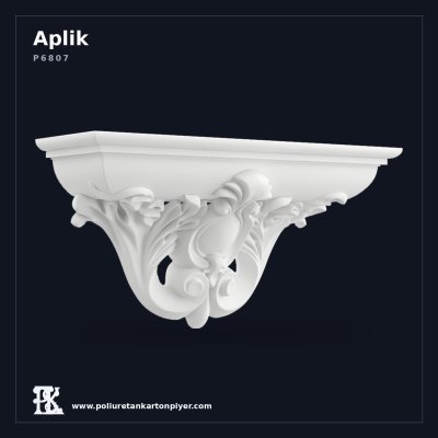 Akantus Yapraklı Duvar Apliği Konsolu 10x34x17 cm
