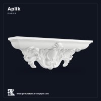 Akant Motifli Duvar Konsolu Aplik 11x50 cm