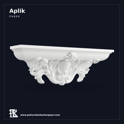 Akant Motifli Duvar Konsolu Aplik 11x50 cm