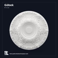 Klasik Yaprak Motifli Poliüretan Tavan Rozeti 49x49 cm