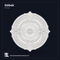 Poliüretan Kartonpiyer Dairesel Rölyefli Tavan Göbeği 100x100x7 cm