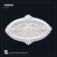 Poliüretan Kartonpiyer Oval Biçimli Klasik Tavan Göbeği 45x68 cm