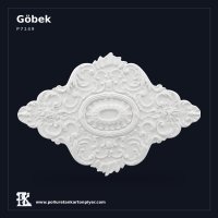 Poliüretan Kartonpiyer Oymalı Büyük Oval Tavan Göbeği 74x110 cm