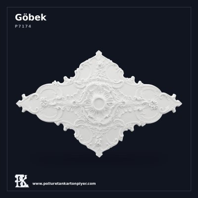 Geniş Ölçekli Poliüretan Kartonpiyer Tavan Göbeği 110x171 cm