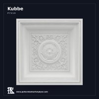 Klasik Motifli Poliüretan Kartonpiyer Kare Tavan Göbeği 60x60 cm