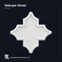Dekoratif Poliüretan Kartonpiyer Dekupe Duvar Paneli 63x63 cm