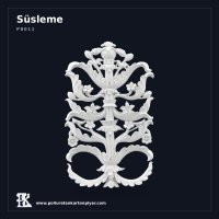 Oymalı Katmanlı Bitkisel Süsleme Panosu 50x30 cm