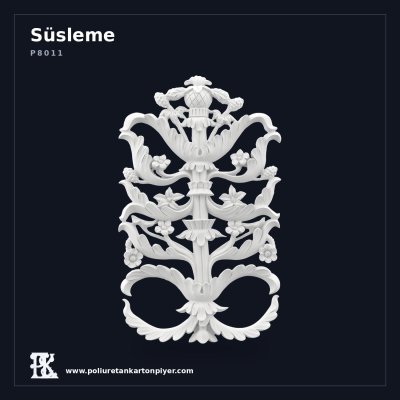 Oymalı Katmanlı Bitkisel Süsleme Panosu 50x30 cm