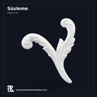 Kıvrımlı Klasik Motif Süsleme Apliği 26x22 cm