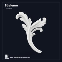 Klasik Yaprak Desenli Süsleme Elemanı 26x17 cm