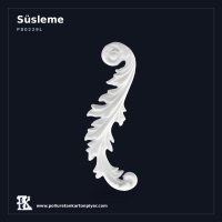 Poliüretan 'S' Formlu Dekoratif Süsleme Motifi 23x8 cm (Sol)