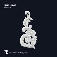 Poliüretan Geniş Bitkisel Süsleme Apliği 32x15 cm (Sağ)