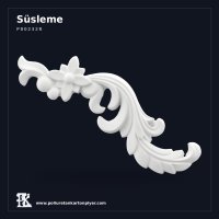 Poliüretan Geniş Çiçekli Dekoratif Aplik 22x34 cm (Sağ)