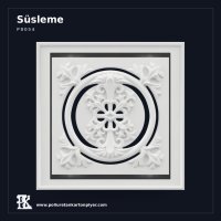 Rölyef Motifli Klasik Kare Süsleme 24x24 cm