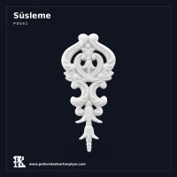 Klasik Oyma Yaprak Süsleme Motifi 24x11 cm