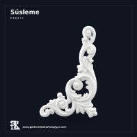 Klasik Oymalı Sol Yönlü Köşe Süsleme Motifi 24x15 cm