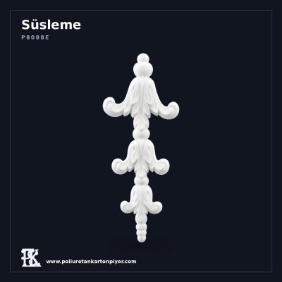 Dik Formlu Poliüretan Kabartma Süsleme Apliki 35x14 cm